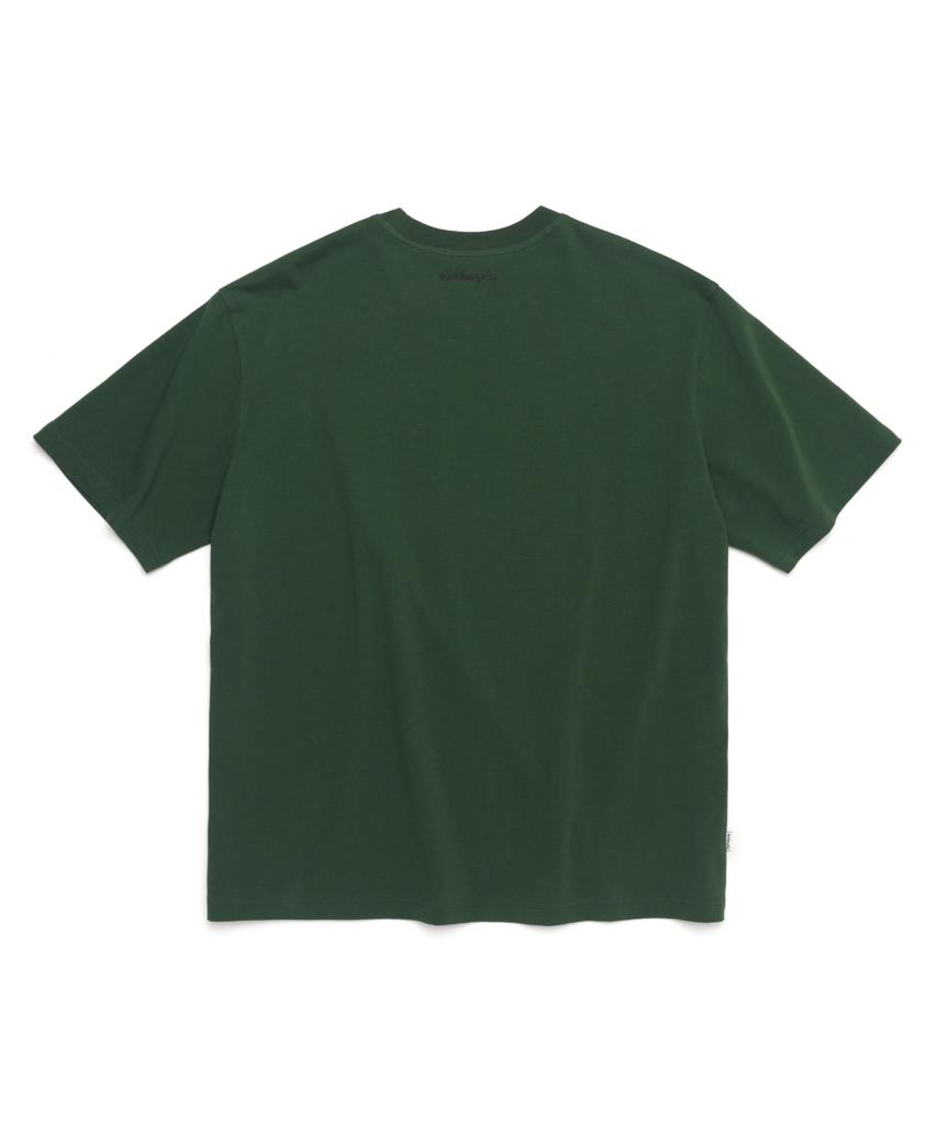 Mark Gonzales Angel Wappen Short Sleeve T-Shirt - D/Green