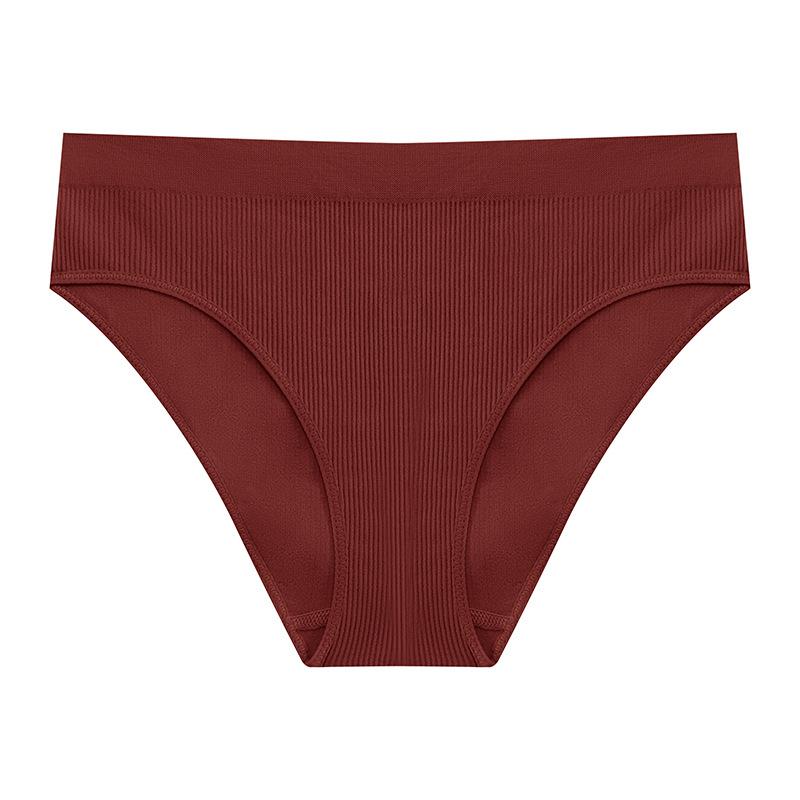 

Женское бесшовное дышащее нижнее белье из чистого хлопка, большой размер, средняя талия, облегающие бедра, удобные тонкие спортивные трусы XL вино красного