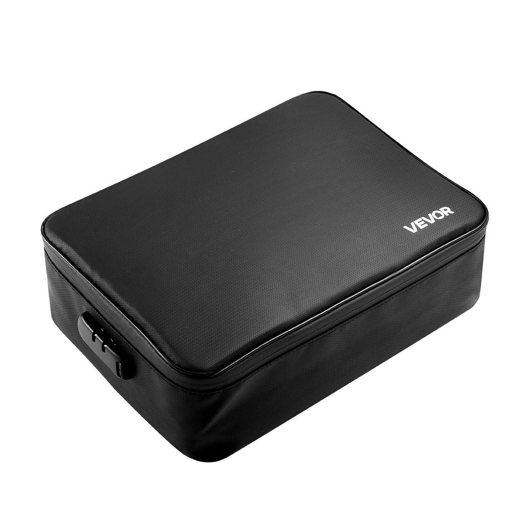 VEVOR Fireproof Document Box, 1000 Degrees C Heat Insulated Fireproof & Waterproof Box with Lock