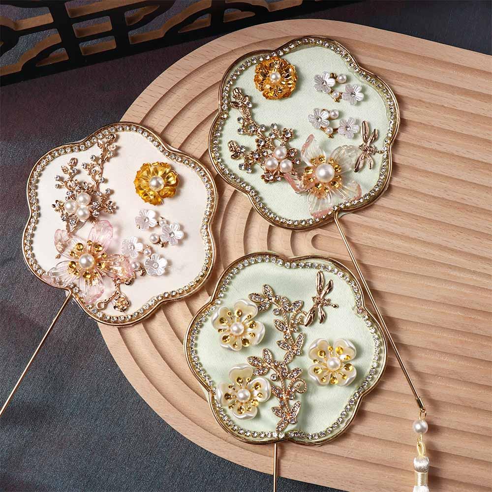 Quasten Mini Chinesischer Fächer Chinesischer Stil Chinesischer Seidenfächer Brautfächer Chinesische Hochzeit