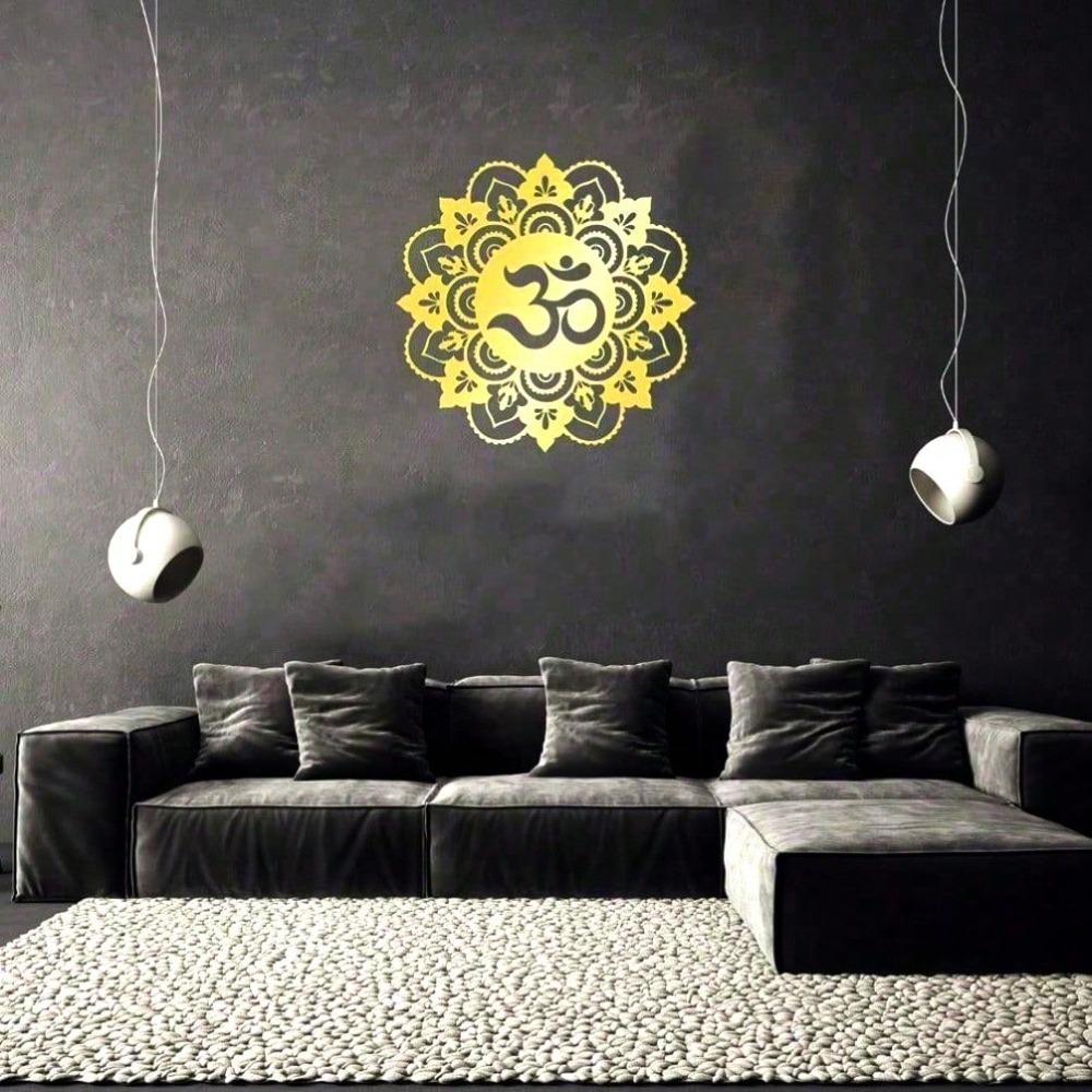 

Mandala Metal Wall Art Waterproof Rustproof Yoga Meditation Home Decor Living Room Bedroom Bathroom Decoration TY8118 різнокольоровий