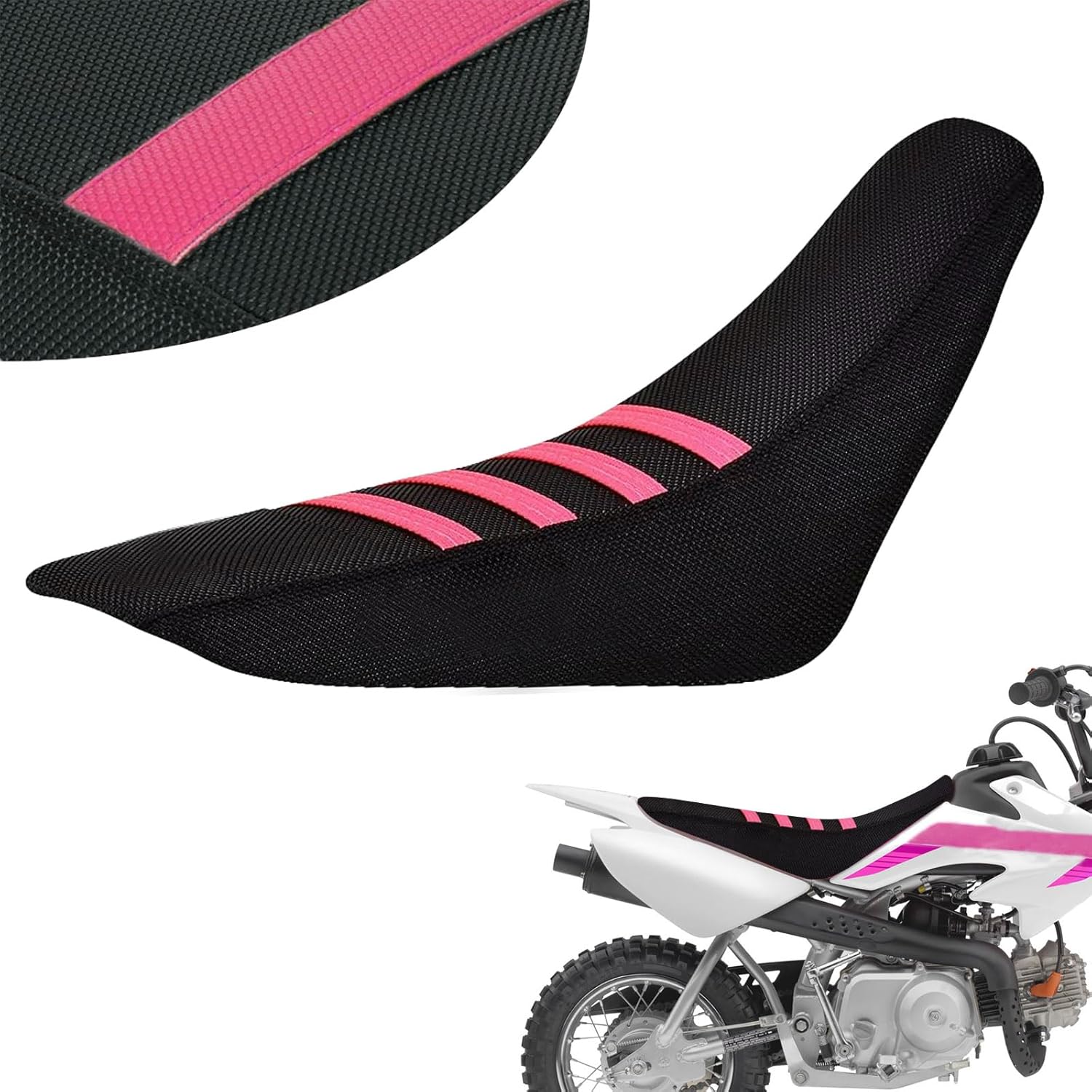 

Ребристая накладка на сиденье для питбайка CRF50 CRF50F XR50 CRF 50 50F, противоскользящая, защитная, розовая розовый