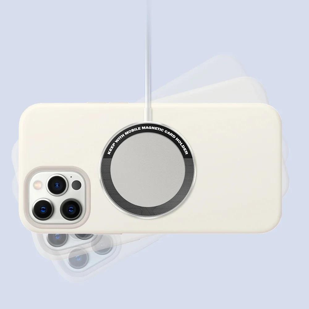 7/5/1pcs Universal Stainless Steel Magnetic Metal Plate Ring for Apple IPhone 15 14 Magsafe Wireless Charger Metal Iron Stickers