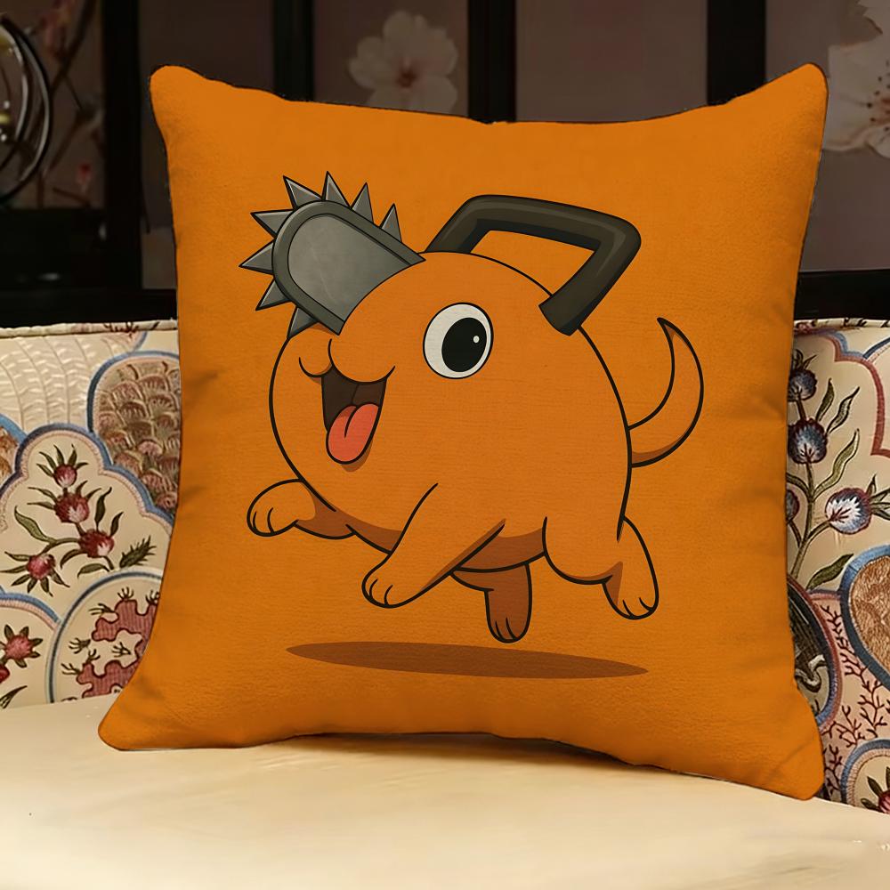 C-chainsaw Man Anime Pillow Case Pillowcase, Double-sided Printed, Sofa Cushion, Bedroom Headboard Pillow