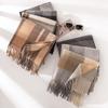 Girl's Shawl, Warm Scarf, Scarf, Couple's Scarf, Tassel, Gradient Color, Thick, Cold Proof, Warm Shawl