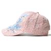Northwood Pressed Pleated Bubble Floral Baseball Cap Women's Lace Beaded Flower Sunscreen Hats Sunshade Breathable Cap for Women