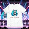 Cute Cartoon Hatsune Miku TShirt Im Very Silly Graphic Print Tee Summer Casual Streetwear for Unisexs Shirts Women Tshirts