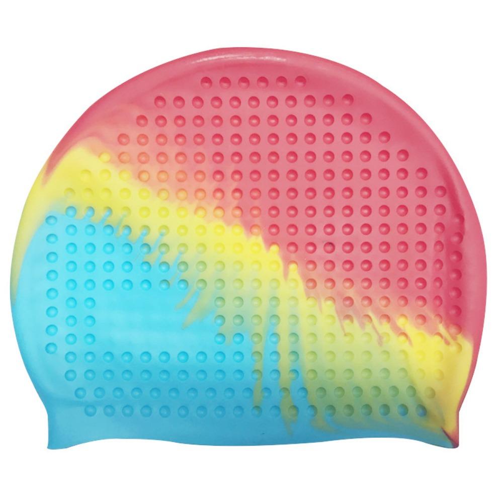 Non-Slip Silicone Swim Cap Elastic Wrinkle Free Snorkeling Cap Durable Long Hair Protection Waterproof Bathing Cap Swim Training
