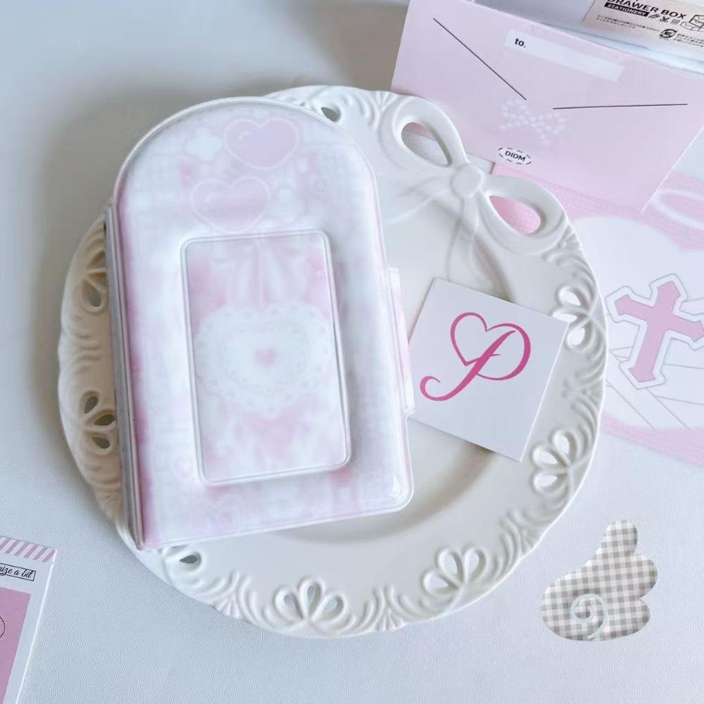 New 3 Inch Photocard Binder Album PP 32 Pockets Mini Photo Album Sweet Kpop Photo Card Book Holder