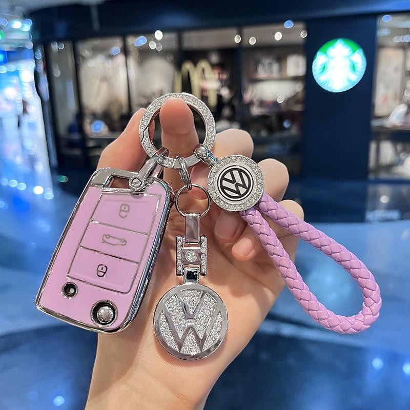 Hot TPU Car Remote Key Case Cover Shell Bag for Volkswagen VW Polo Golf 7 MK7 Tiguan Passat Jetta E-golf Auto Keychain Accessori