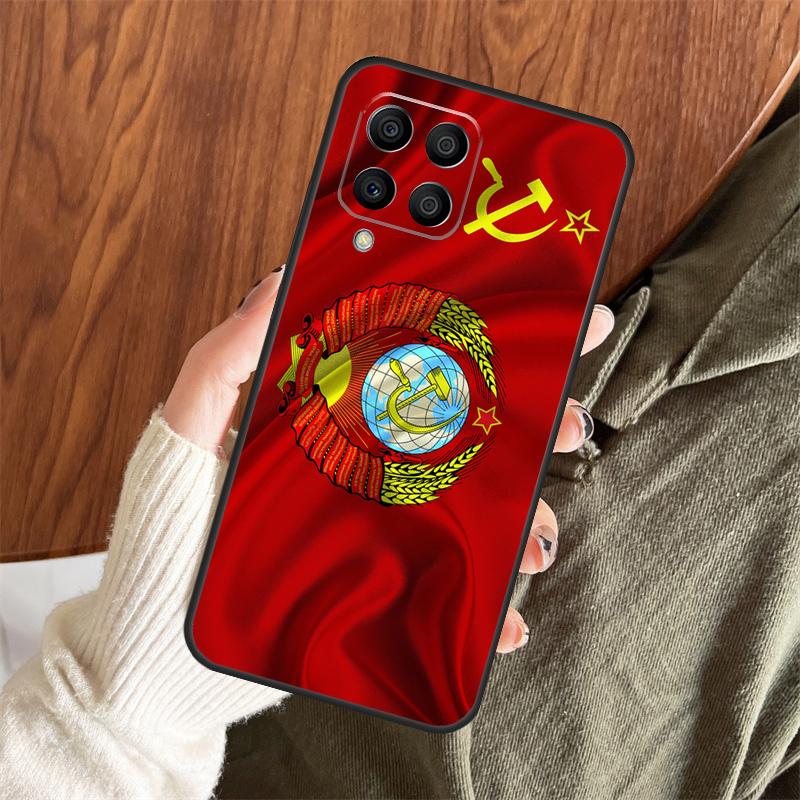 Russia Soviet Emblem Flag Case For Samsung Galaxy M11 M21 M31 M35 M12 M13 M14 M15 M16 M36 M56 M53 M32 M52 M55 M34 M54