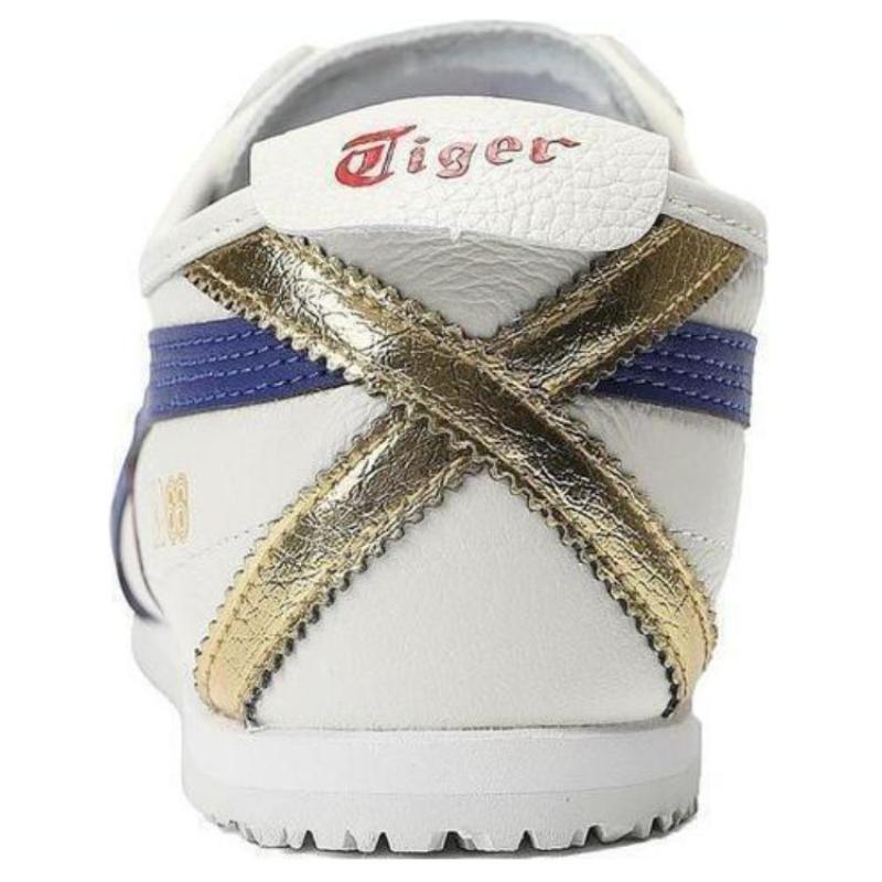 ONITSUKA TIGER נעלי סניקרס Mexico 66 לבן כחול כהה אדום זהב 1183B511-100