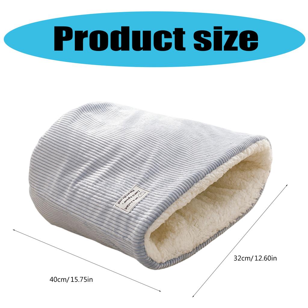Plush Cat Winter Sleep Sack Soft Insulated Cat Nest for Cold Weather Comfortable Pet Warm Lounger Bed Rest Cushion
