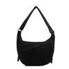 Corduroy Shoulder Bag Solid Color Women Crossbody Bag with Pockets Crescent Bag Everyday Sling Bags for School Travel Work Bolsa
