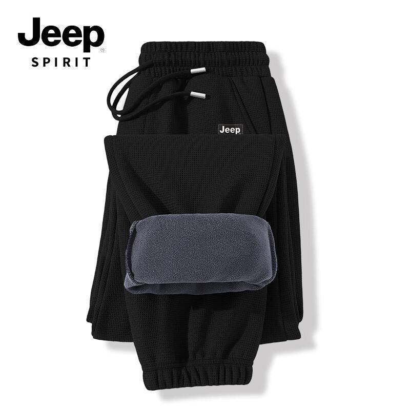 JEEP SPIRIT Men's Winter Fleece Lined Jogger Sweatpants