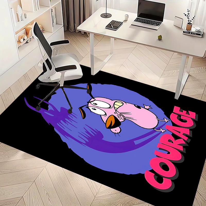 Courage the Cowardly Dog1 Printed Absorbent Washable Carpet, Non-Slip Bathroom Mats, Kitchen Rugs, Yoga Mat,Living Room Entrance, Camping Picnic Rugs