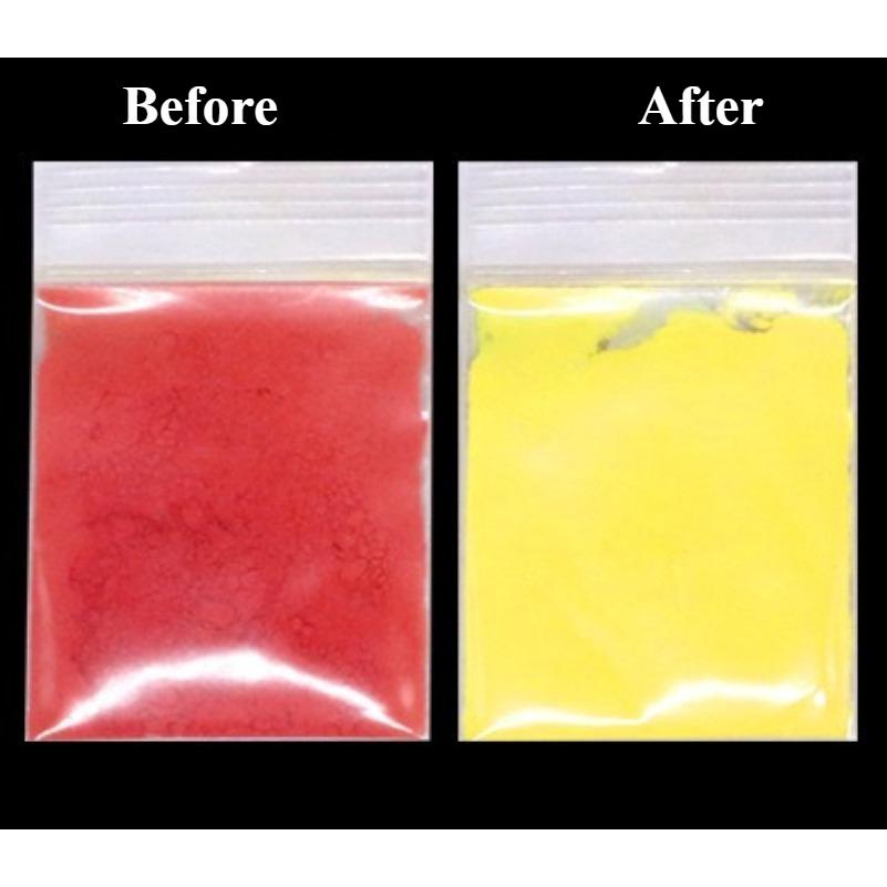 

10 кольорів термохромний пігментний порошок – Активований температурою порошок, що змінює колір, для рукоділля, нігтів та DIY проєктів червоний