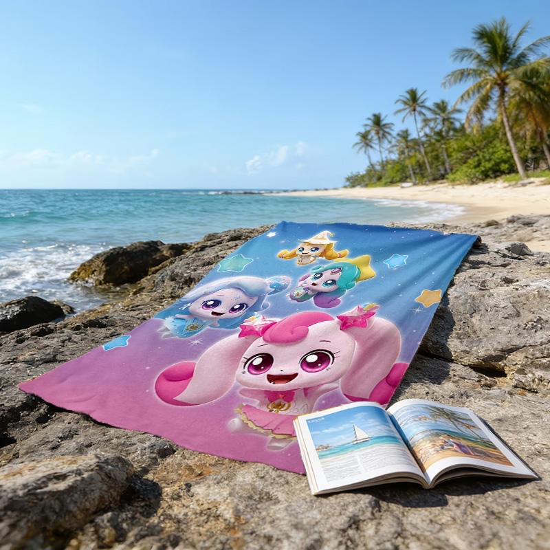 1pc Catch Teenieping Magic Sweethear Beach Towel, Beach and Seaside Swimming Pool Equipment, Fashion Pattern, Rectangular, Travel Essentials