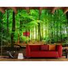 Fototapet Pădure Verde Tapet 3d Peisaj Natural Tapet Sufragerie Dormitor Tapet Decor Home