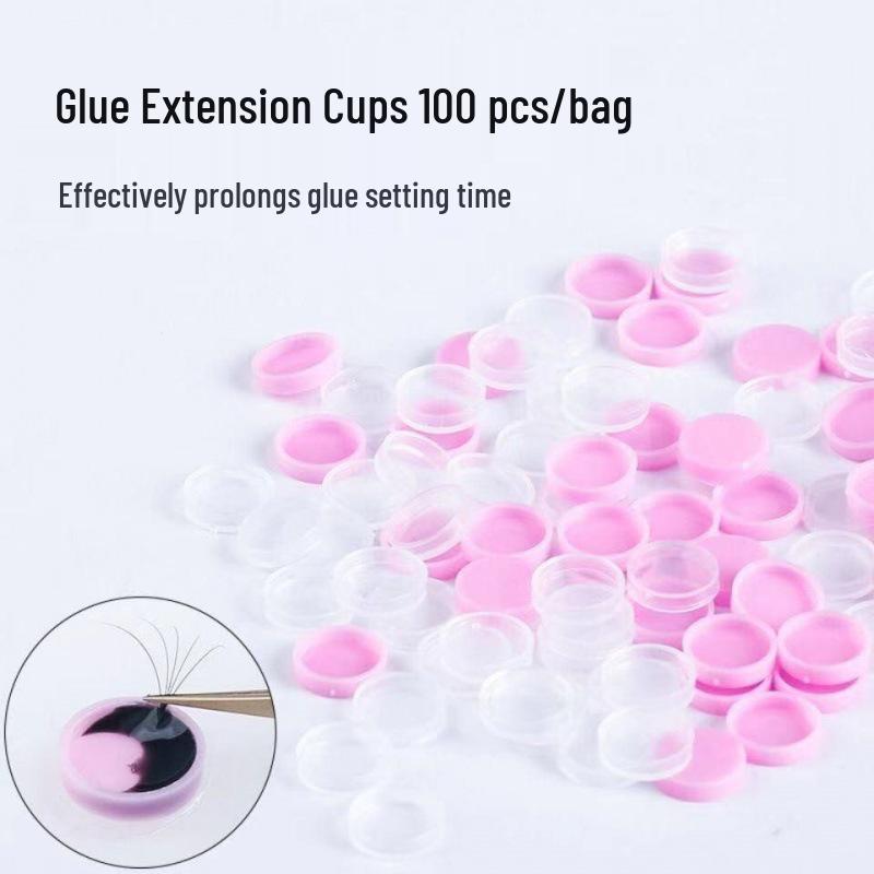 

Набор из 100 штук желтых сотовых чашечек для клея для наращивания ресниц - Каплевидные чашечки в форме цветка сливы для наращивания ресниц