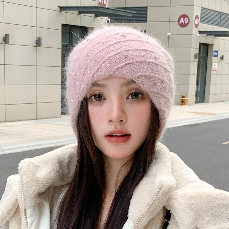 Herbst und Winter Neuer Hut Damen Street Casual Hut Thermischer Ohrenschutz Stapelhut Wintermützen für Damen, Mützen für Damen, Hüte für Damen Winter
