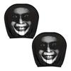 Funny Cartoon Car Headrest Covers, Universal Breathable Elastic Seat Neck Pillow Protector, Humor Spooky Auto Interior Decor for Most Vehicles
