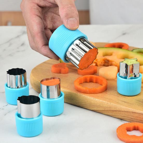 Set de Découpoirs à Biscuits en Acier Inoxydable DYS pour Fruits, Légumes et Pâtisseries, Presse à Biscuits Gâteaux avec Poignée de Protection Sécurisée, Outil de Cuisine Pâtisserie DIY