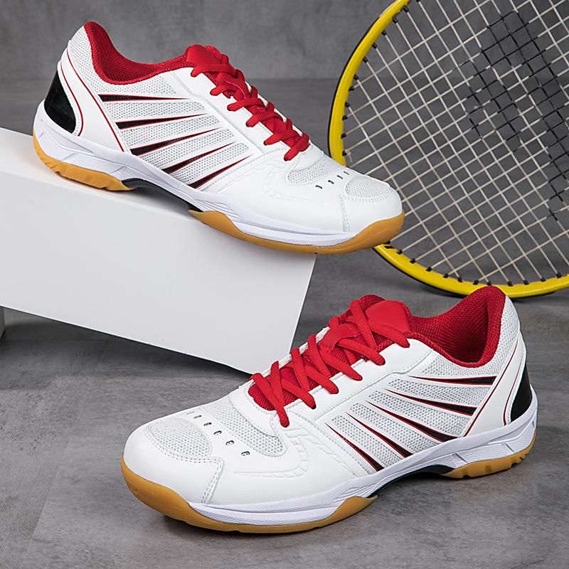 

Autumn and winter new couple badminton shoes shock-absorbing and breathable men s and women s badminton training shoes large size badminton shoes 36