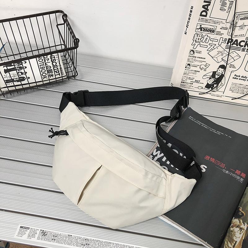 New Japanese Breast Bag Men's Simple Casual Fanny Pack Women's Commuting Back Crossbody Bag Trendy Brand Functional Nylon Satchel