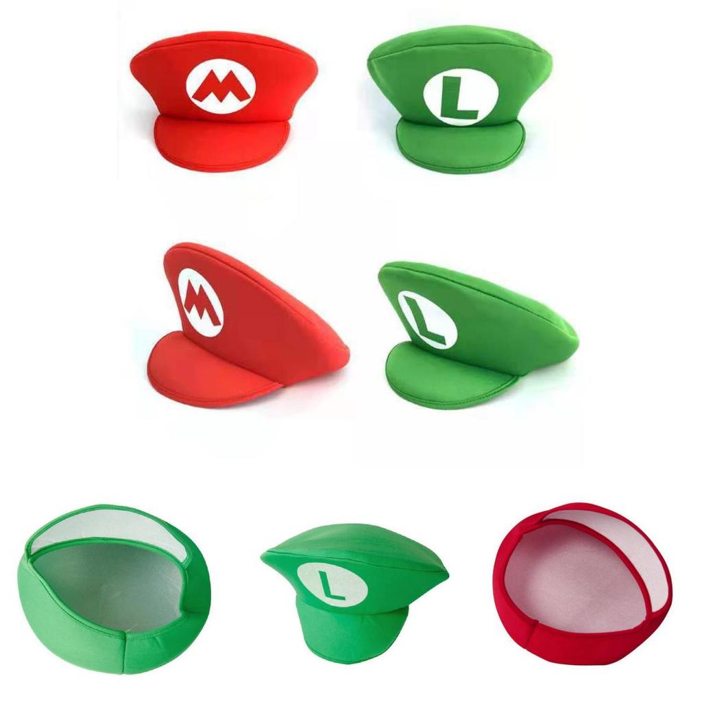 Sombrero Unisex de Cosplay de Super Mario Luigi Bros Para Adultos y Niños Accesorios de Disfraz de Halloween