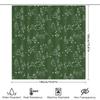 Christmas Tree Shower Curtain Green White Patterned Bathroom Decor Waterproof Fabric Shower Door Curtains Set With Hooks 180X245