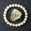Natural Stone Yellow Quartz Beads Bracelets for Women Men Original Crystal Agate Lemon Jades Jewelry for Women Couple Jewelry