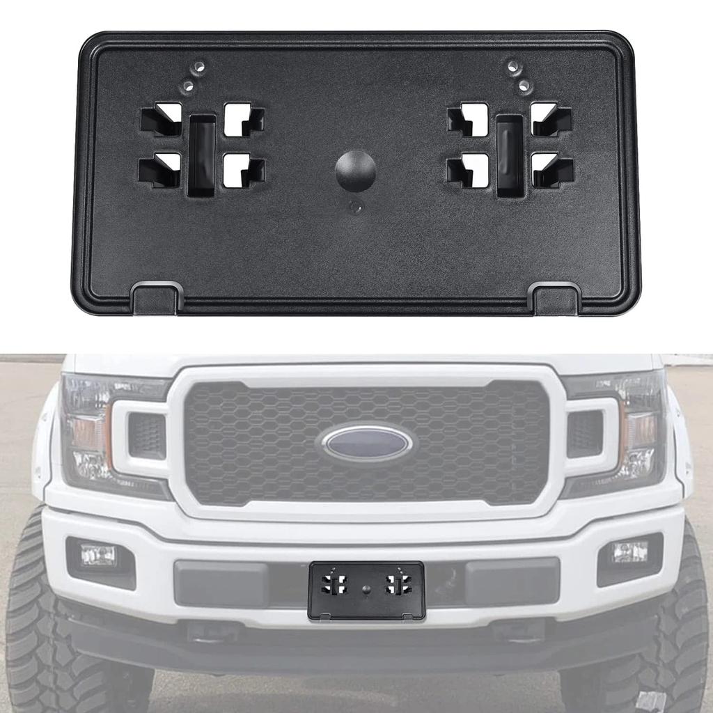Protezione paraurti anteriore, supporto per targa, staffa per Ford F150 2018-2020 JL3Z17A385BA JL3Z17E810AB Ricambio