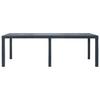 Anthracite Rattan-look Garden Table - Anthracite - 220 X 90 X 72 Cm