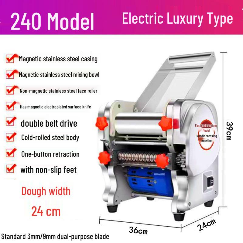 Elektrische Teigpresse aus Edelstahl: Automatischer Nudelbereiter & Multifunktionale Teigtaschenhautmaschine