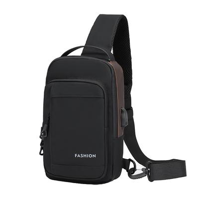 Fashionable Men's Motorcycle Crossbody Bag High-end Casual Women's Chest Bag Trendy Travel Waterproof Shoulder Bag Commuting Chest Bag