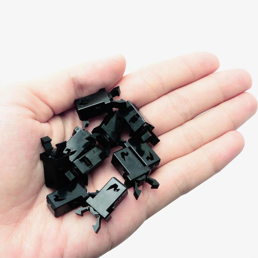 ZCZQC 10PCS Black Trash Can Lock Replacement Kit Spring Press Buckle Touch Top Can Button Plastic Repair Clip Push Switch Self Locking Tissue Box