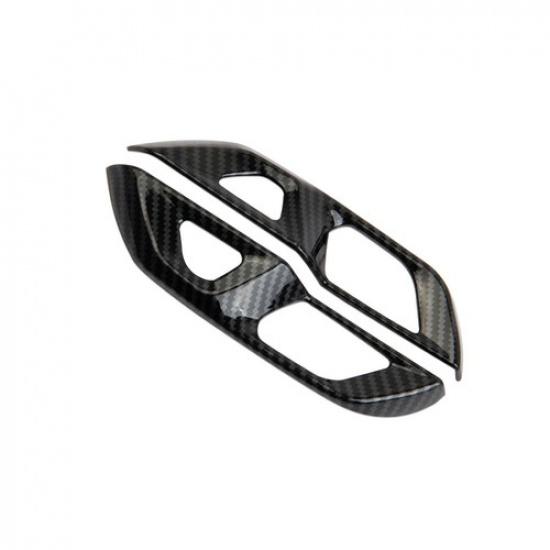 Carbon Style Door Lock Switch Button Panel Cover Trims for Chevrolet Corvette C8