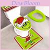 Festive Green Grinch Toilet Seat Cover And Mat Christmas Bathroom Dcor Set