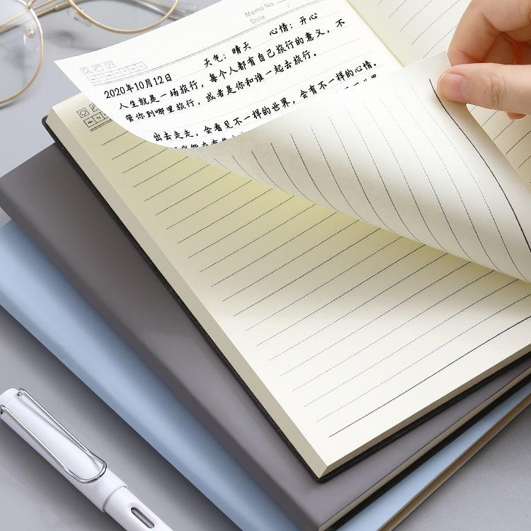 A5 Thickened Notebook - Simple, Retro Design for Students and Business Meetings