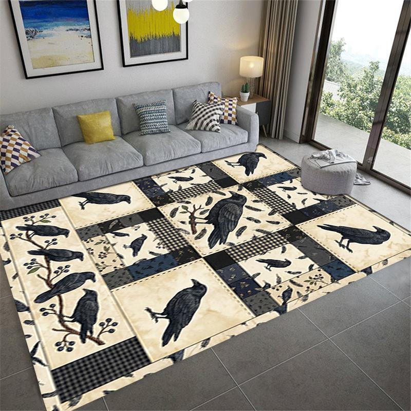 2025 New Crow Decoration Carpet Rug for Living Room Bedroom Home Sofa Decoration,Kids play Non-slip Floor Mat51