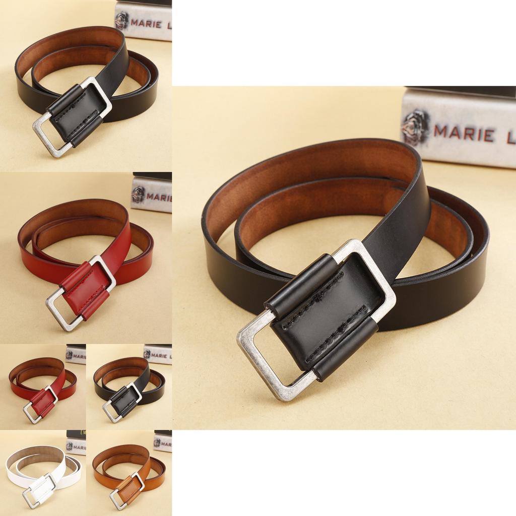 Classic Leather Waist Belt For Women With Alloy Closure And Versatile Style For Pants Decoration