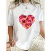 Oversized T Shirt Dress Black Heart Pattern Print Casual Wear For Women