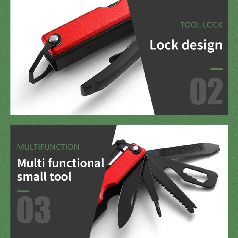 Delicate Portable Stainless Steel Camping Axes Hammer 13 Tool In 1 For Outdoors Survival Hiking Construction