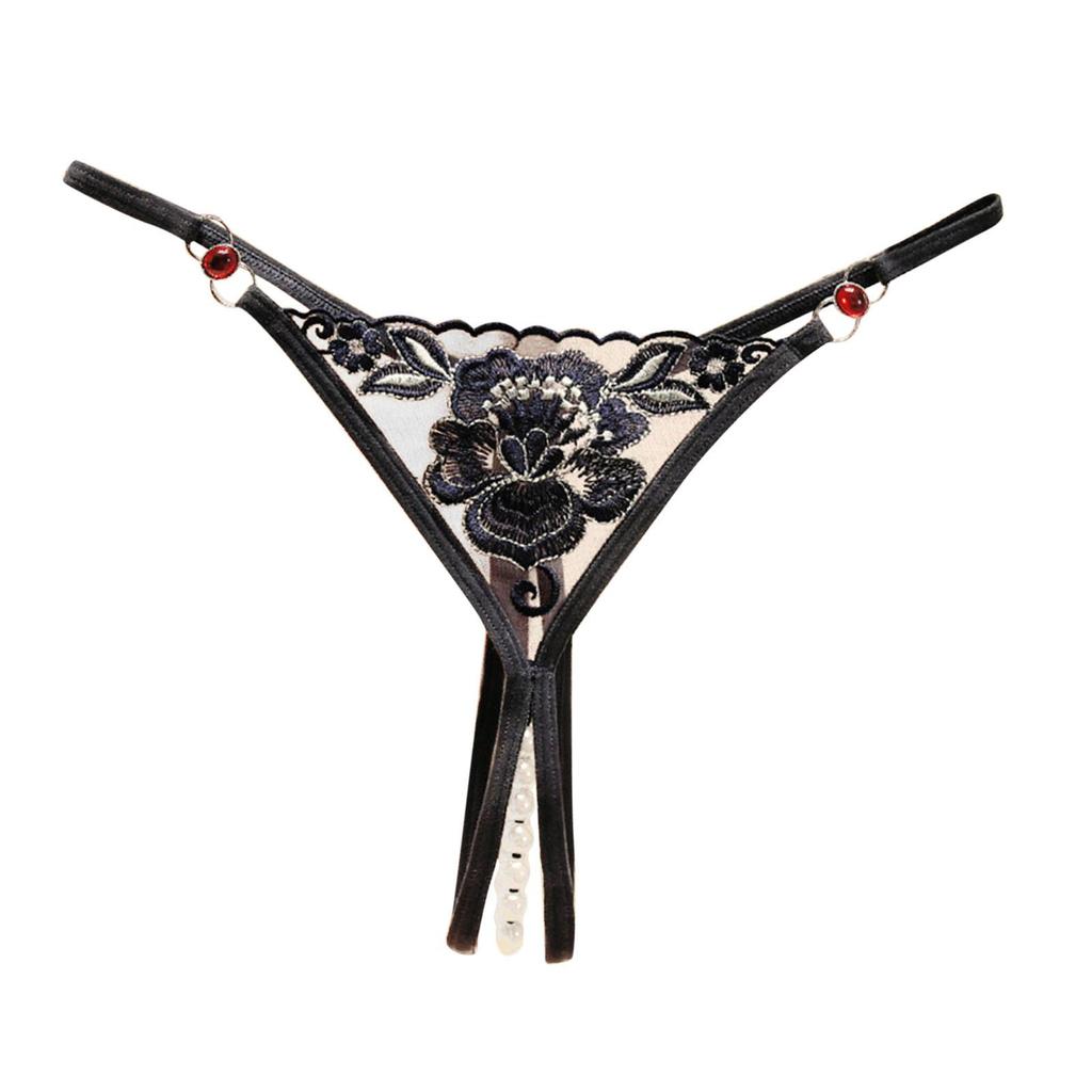 Erotické kalhotky Dámské sexy krajkové kalhotky Hollow Out Háčkování Krajka Kalhotky tanga G String Otevřený Rozkrok Peral Spodní prádlo