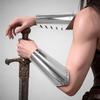 Silver Gold Rivet Medieval Bracers Role Playing Cosplay Arm Cuff Knight Arm Guard  Training