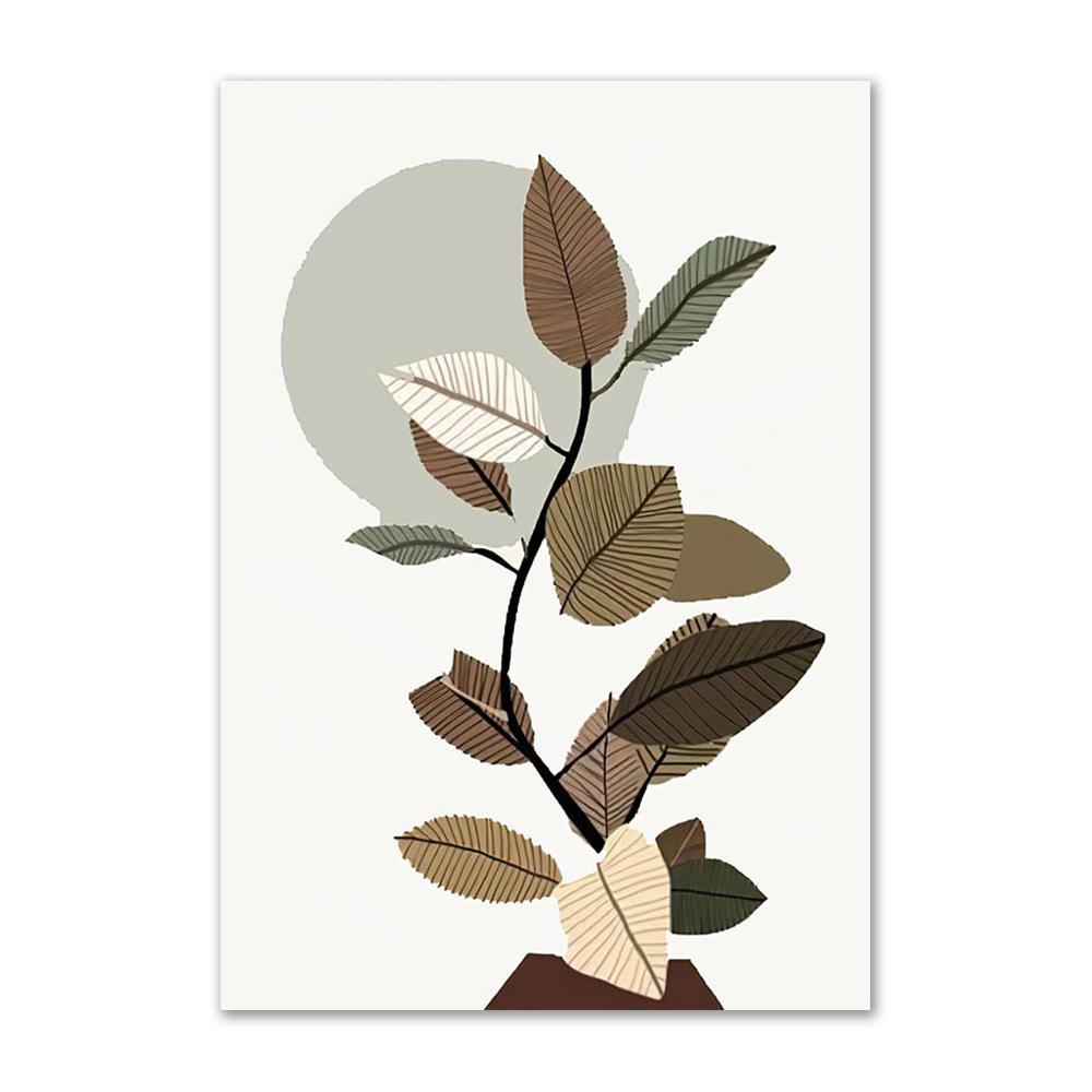 

Абстрактная настенная живопись на холсте, принты, монстера, бамбуковый лист, растение, скандинавские постеры в стиле бохо, настенные панно для дома, Декор в гостиную 21x30cm No Frame