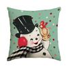 1/4Pcs Christmas Decorative Pillowcases, Snowflake Santa Claus Snowman Pattern Pillow Covers, Christmas Ball Cushion Covers