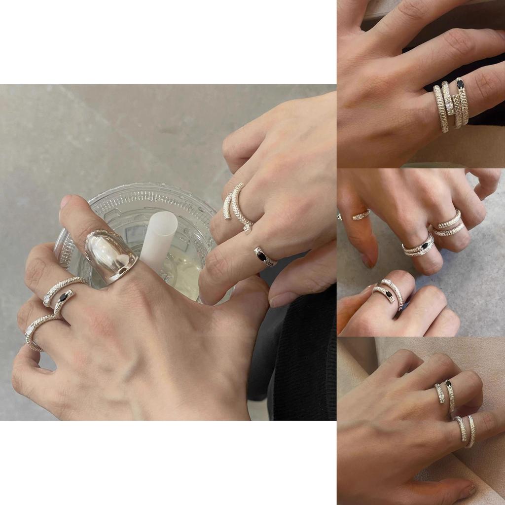 Elegant High-end Copper Gemstone Ring For Women With Unique Adjustable Open Design