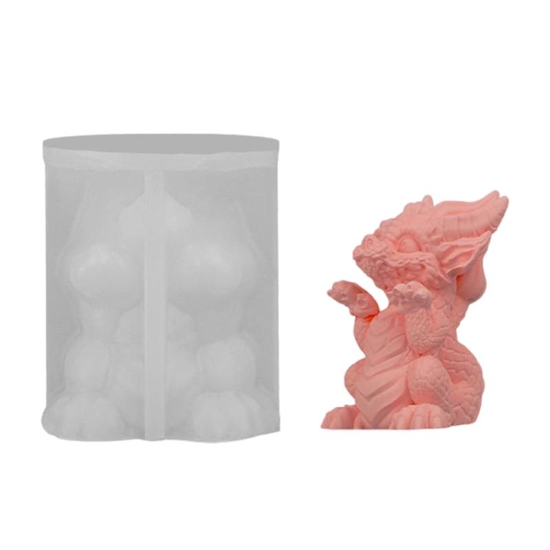 Flexible Silicone Mold Handmade Scented Candle Mould Dragon Shape Aromatherapys Jewelry Mold Home Decoration Mold